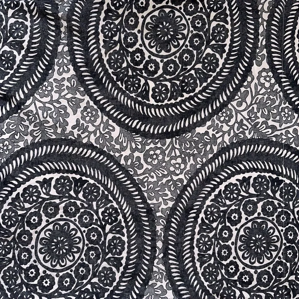 Pottery Barn Nora Medallion European Pillow Sham Cotton Gray Cotton